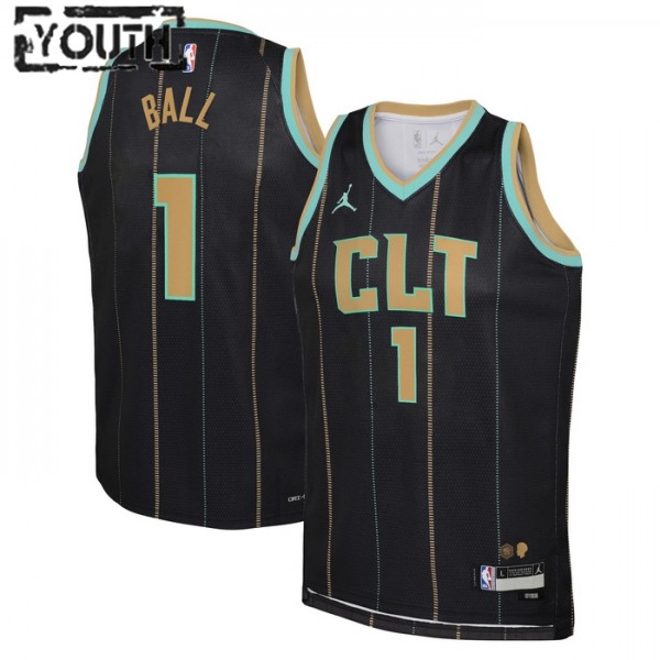 Charlotte Hornets Trikot Lamelo Ball 1 Jordan 2022-23 City Edition Schwarz Swingman - Kinder Charlotte Hornets Trikot Lamelo Ball 1 Jordan 2022-23 City Edition Schwarz Swingman - Kinder